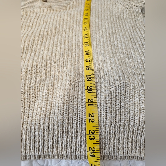 Eddie Bauer Cozy Cream Knit Henley Sweater Men's Size Large *See Spot - Picture 7 of 7